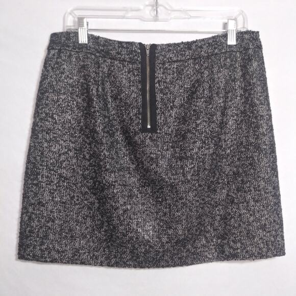 Gap Tweed Gray Mini Skirt Preppy Winter NWT Size 8 - Picture 4 of 9